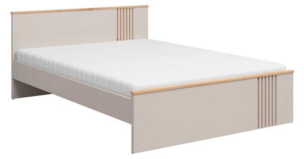 Pat 160 cm BREVAS, stejar artisan/casmir, PAL, cu somiera