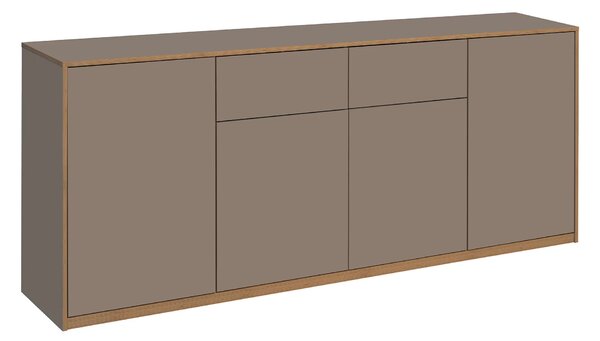 Comoda pentru living COMPLEX, gri, PAL laminat, 220x40x89 cm