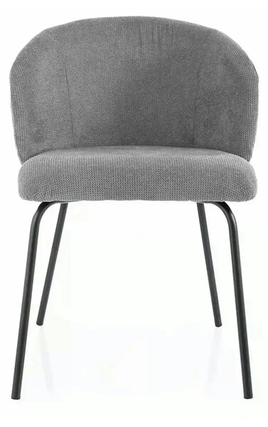 Scaun KEVIN, gri/negru, stofa clasica/metal, 57x44x79 cm