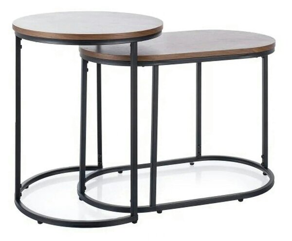 Set 2 masute TWINGO, nuc/negru mat