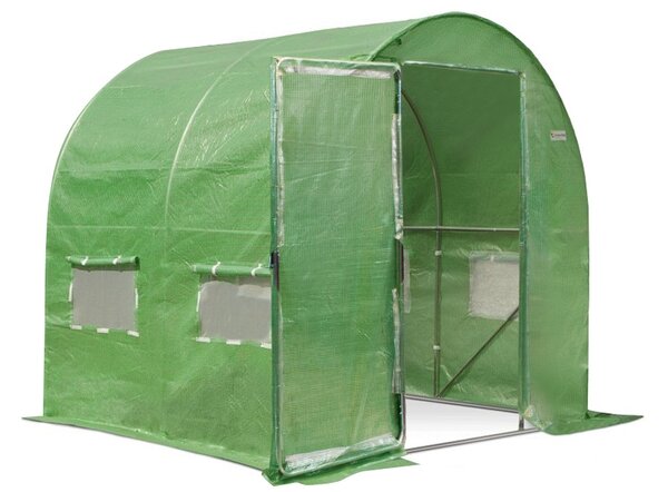 Tunel folie 2x2m Garden Point verde cu ușă