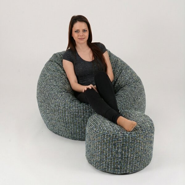 Set Fotoliu Matusalem cu Otoman (suport picioare), Material Textil - Nordic Field