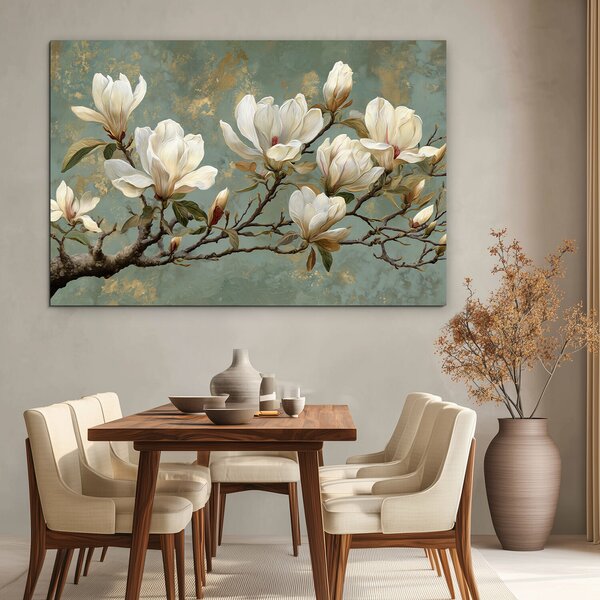 DUBLEZ | Tablou mare de perete - Flori de magnolie | Imprimare UV premium