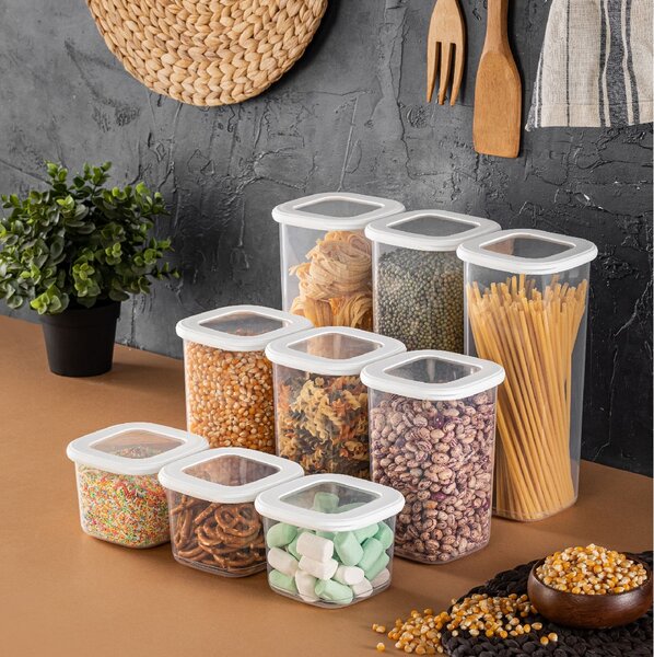 Set 9 cutii depozitare , UnicUtil, Compact Stylish, Alb