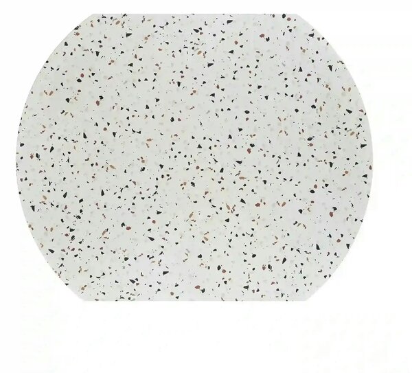 Masa ARAMIS, alb/terrazzo, 120x120x76 cm