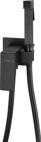 Mexen Cube baterie bideu încastrată cu set punctual, negru - 7599150-70