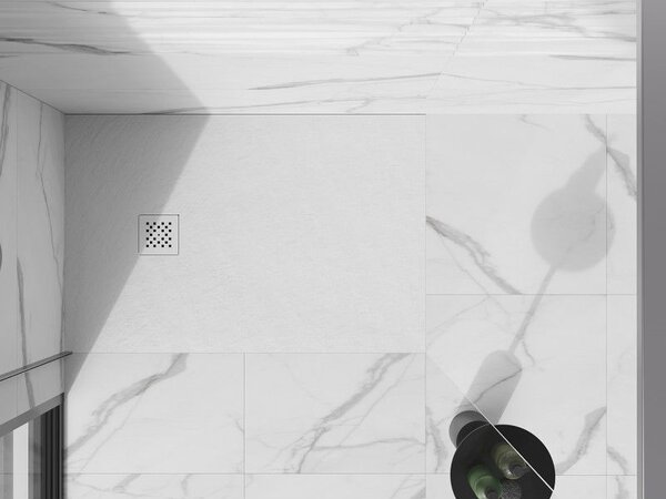 Mexen Stone+ mască pentru cadă de duș, albă - 44910020
