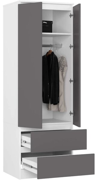 Dulap de haine Surgimiento (alb + grafit). Promo -21%. 1117370