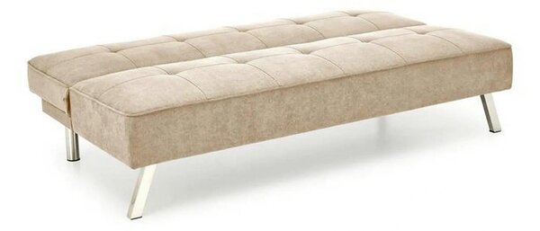 Canapea extensibila CARLITO, bej, stofa clasica/metal, 173x83/97x80 cm