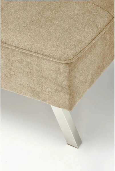 Canapea extensibila CARLITO, bej, stofa clasica/metal, 173x83/97x80 cm