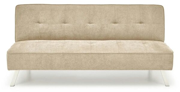 Canapea extensibila CARLITO, bej, stofa clasica/metal, 173x83/97x80 cm