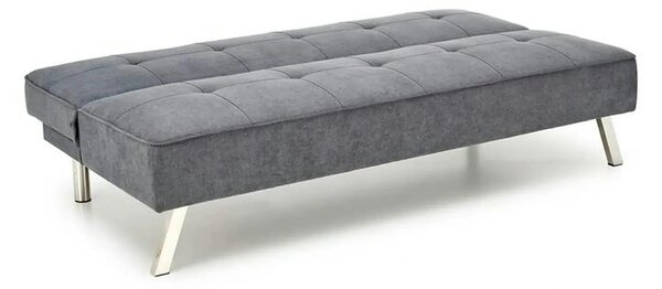 Canapea extensibila CARLITO, gri, stofa clasica/metal, 173x83/97x80 cm