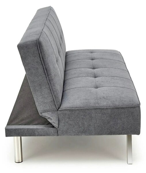 Canapea extensibila CARLITO, gri, stofa clasica/metal, 173x83/97x80 cm