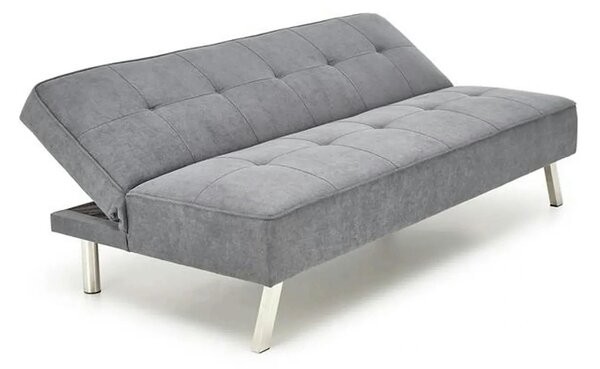 Canapea extensibila CARLITO, gri, stofa clasica/metal, 173x83/97x80 cm