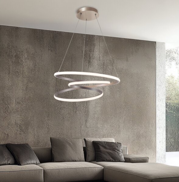 Lustră LED suspendată pe cablu CORT LED/40W/230V argintie