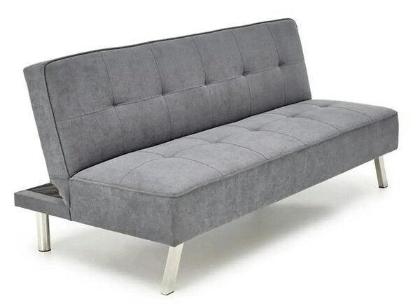 Canapea extensibila CARLITO, gri, stofa clasica/metal, 173x83/97x80 cm