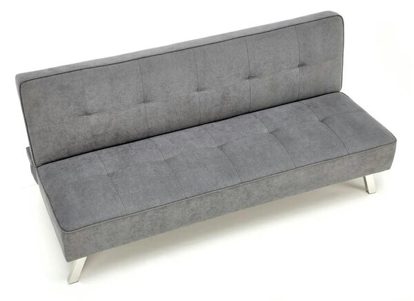 Canapea extensibila CARLITO, gri, stofa clasica/metal, 173x83/97x80 cm