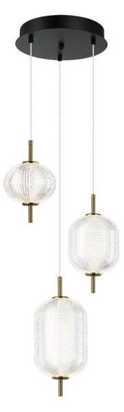 Lustră LED suspendată pe cablu PELLUCID LED/20W/230V bronz/negru