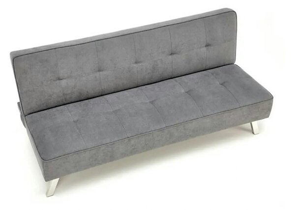 Canapea extensibila CARLITO, gri, stofa clasica/metal, 173x83/97x80 cm