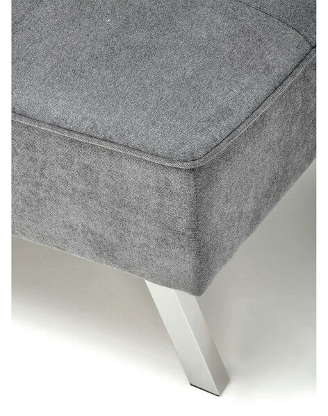 Canapea extensibila CARLITO, gri, stofa clasica/metal, 173x83/97x80 cm