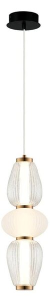 Lustru LED suspendat pe cablu SHINY LED/17W/230V alb/auriu
