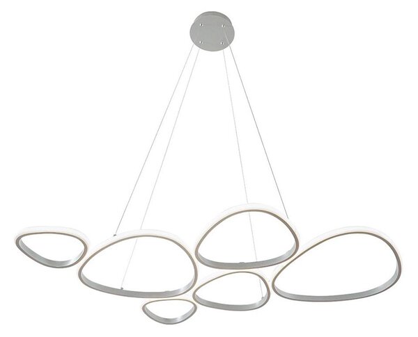 Lustră LED suspendată pe cablu HELIX LED/61W/230V argintie