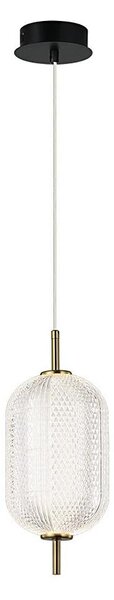 Lustră suspendată pe cablu PELLUCID LED/11W/230V auriu/transparent
