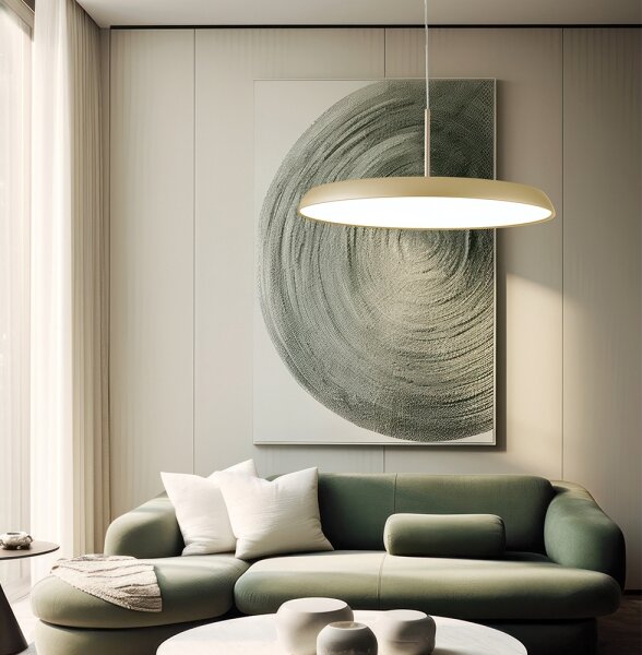 Lustră LED suspendată pe cablu ART LED/41W/230V, finisaj auriu