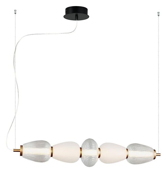 Lustră LED pe cablu SHINY LED/23W/230V albă/aurie