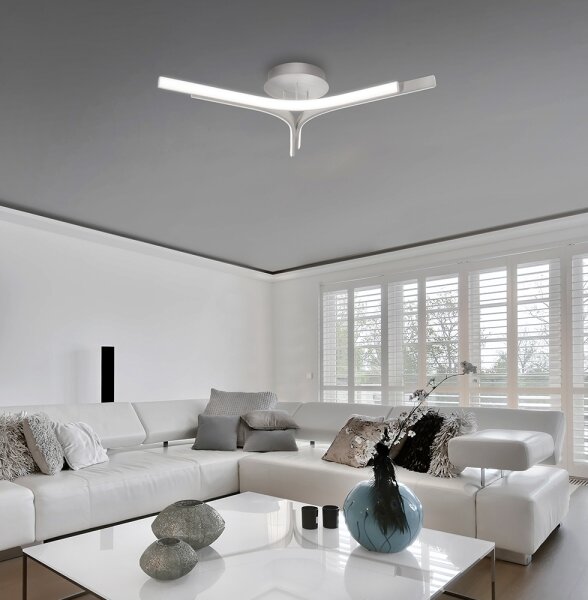 Lustră LED aplicată ALTA LED/30W/230V argintie