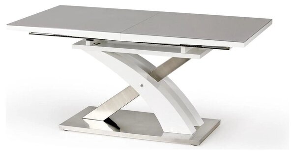 Masa extensibila SANDOR 2, alb/crom, 160/220x90x78 cm
