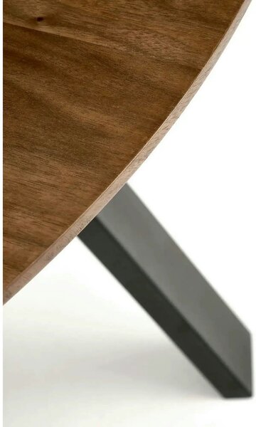 Masa DANILO, nuc/negru, 120x74 cm