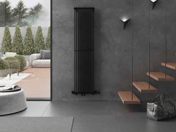 Mexen Kansas radiator decorativ 1800 x 420 mm, 1242 W, negru - W204-1800-420-00-70
