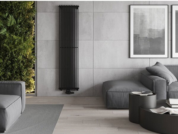 Mexen Kansas radiator decorativ 1800 x 420 mm, 1242 W, negru - W204-1800-420-00-70