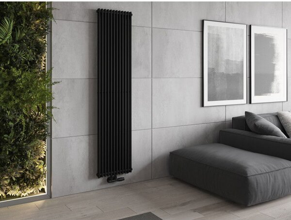 Mexen Kansas radiator decorativ 1800 x 420 mm, 1242 W, negru - W204-1800-420-00-70