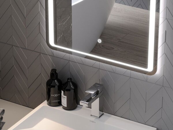 Mexen Zusa, oglinda baie LED cu iluminare din spate 80x60 cm, 6000K, anti-aburire, 9808-080-060-611-00