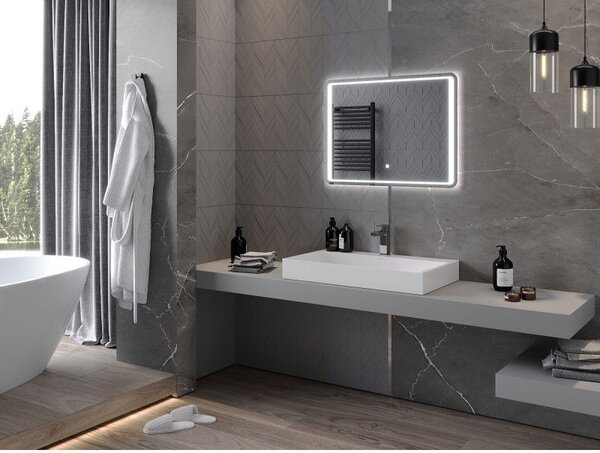 Mexen Zusa, oglinda baie LED cu iluminare din spate 80x60 cm, 6000K, anti-aburire, 9808-080-060-611-00