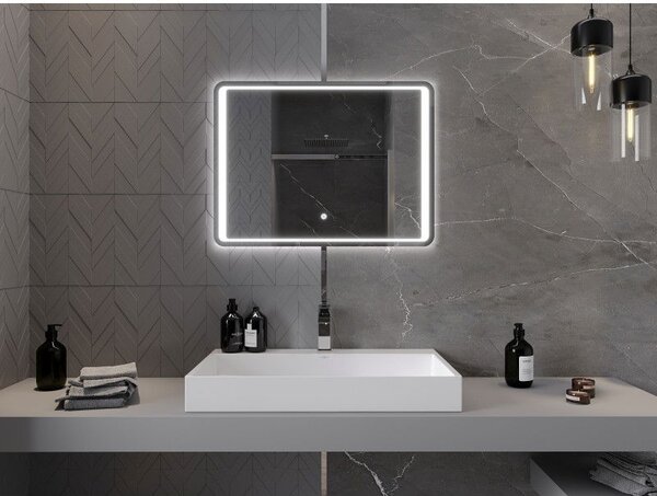 Mexen Zusa, oglinda baie LED cu iluminare din spate 80x60 cm, 6000K, anti-aburire, 9808-080-060-611-00