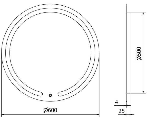 Mexen Rose, oglinda baie LED cu iluminare din spate 60x60 cm, 6000K, anti-aburire, 9810-060-060-611-00