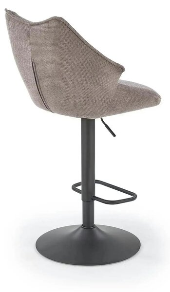 Scaun bar H122, gri - Vardo 11/negru, stofa clasica/metal, 50x54x96/11