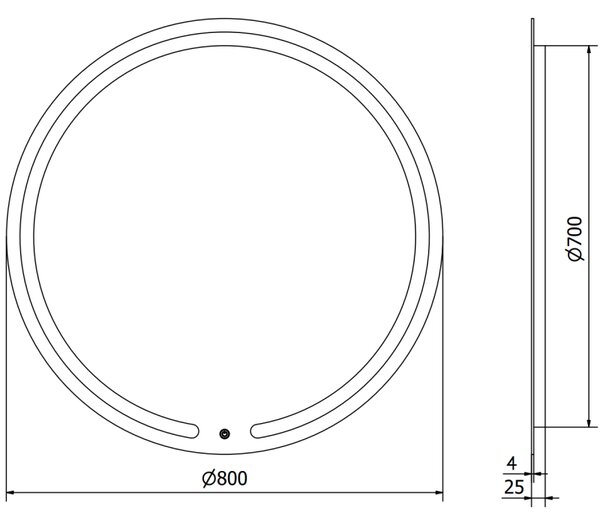 Mexen Rose, oglinda baie LED cu iluminare din spate 80x80 cm, 6000K, anti-aburire, 9810-080-080-611-00
