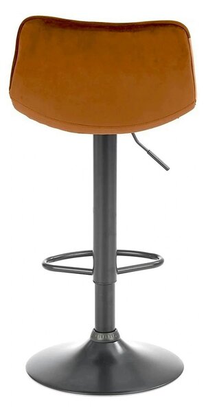 Scaun bar inalt H95, scortisoara - Bluvel 4215/negru, stofa catifelata