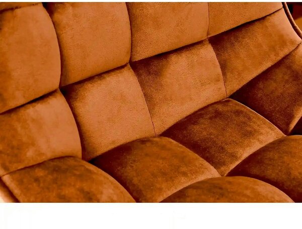 Scaun bar inalt H95, scortisoara - Bluvel 4215/negru, stofa catifelata
