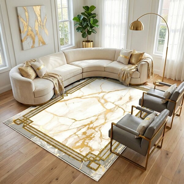 Covor camera antiderapant, model Accente Gold, mai multe dimensiuni