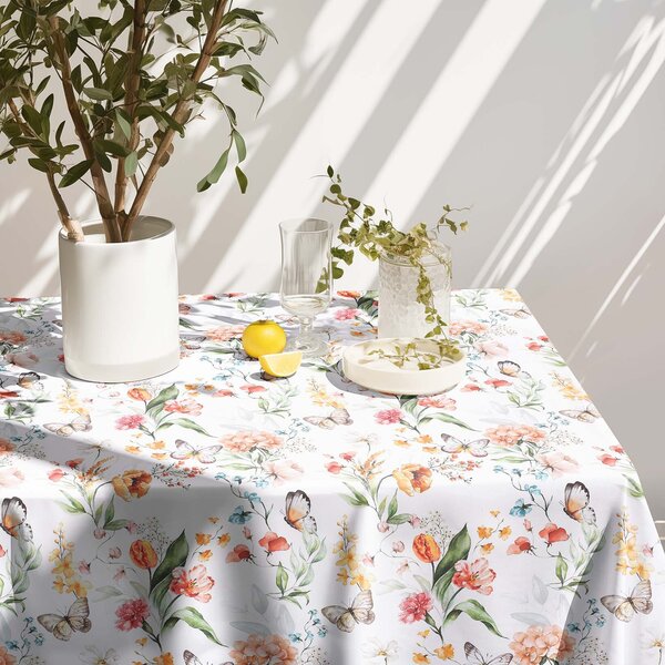 Goldea față de masă decorativă valencia - pajiște cu fluturi 80 x 80 cm