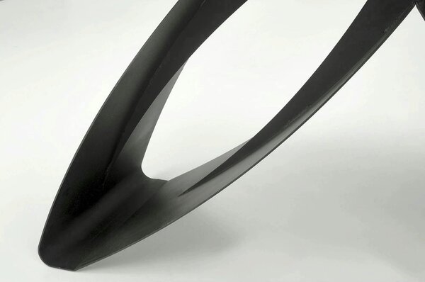 Masa extensibila HILARIO, negru, piatra sinterizata/metal, 180/260x90x