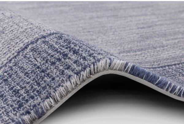 Covor albastru închis din lână 200x300 cm Linea – Agnella