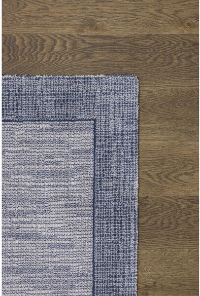 Covor albastru închis din lână 200x300 cm Linea – Agnella