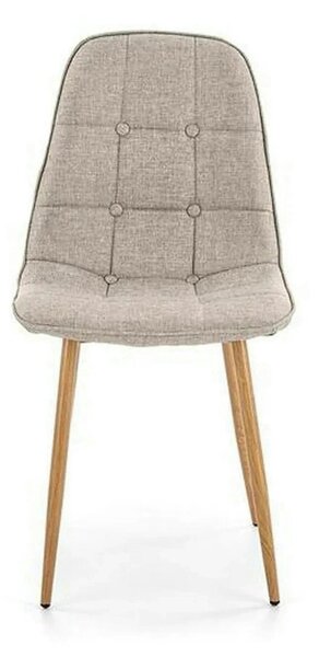 Scaun K316, bej/stejar, stofa clasica/metal, 44x56x87 cm