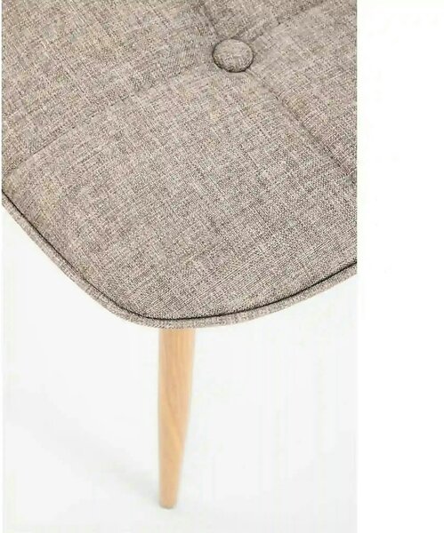 Scaun K316, bej/stejar, stofa clasica/metal, 44x56x87 cm